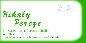 mihaly percze business card